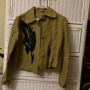 Artistic Vintage Olive Women's jacket